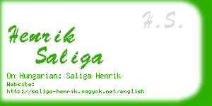 henrik saliga business card